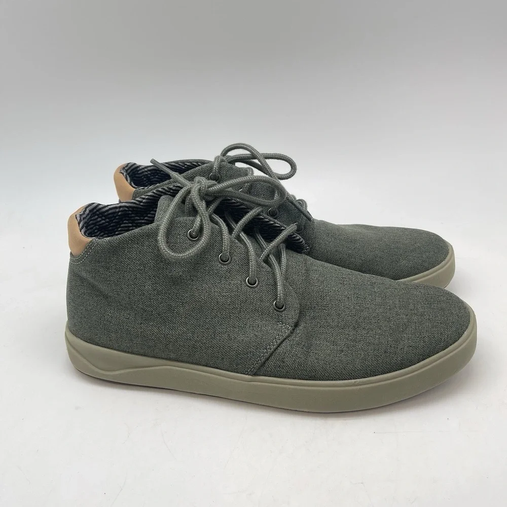 Olukai Nana Hele Wai'apo Chukka Boots‎ Mens 9 US Green Canvas Comfort Sneakers